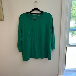 Chicos Green Basic Tee Shirt